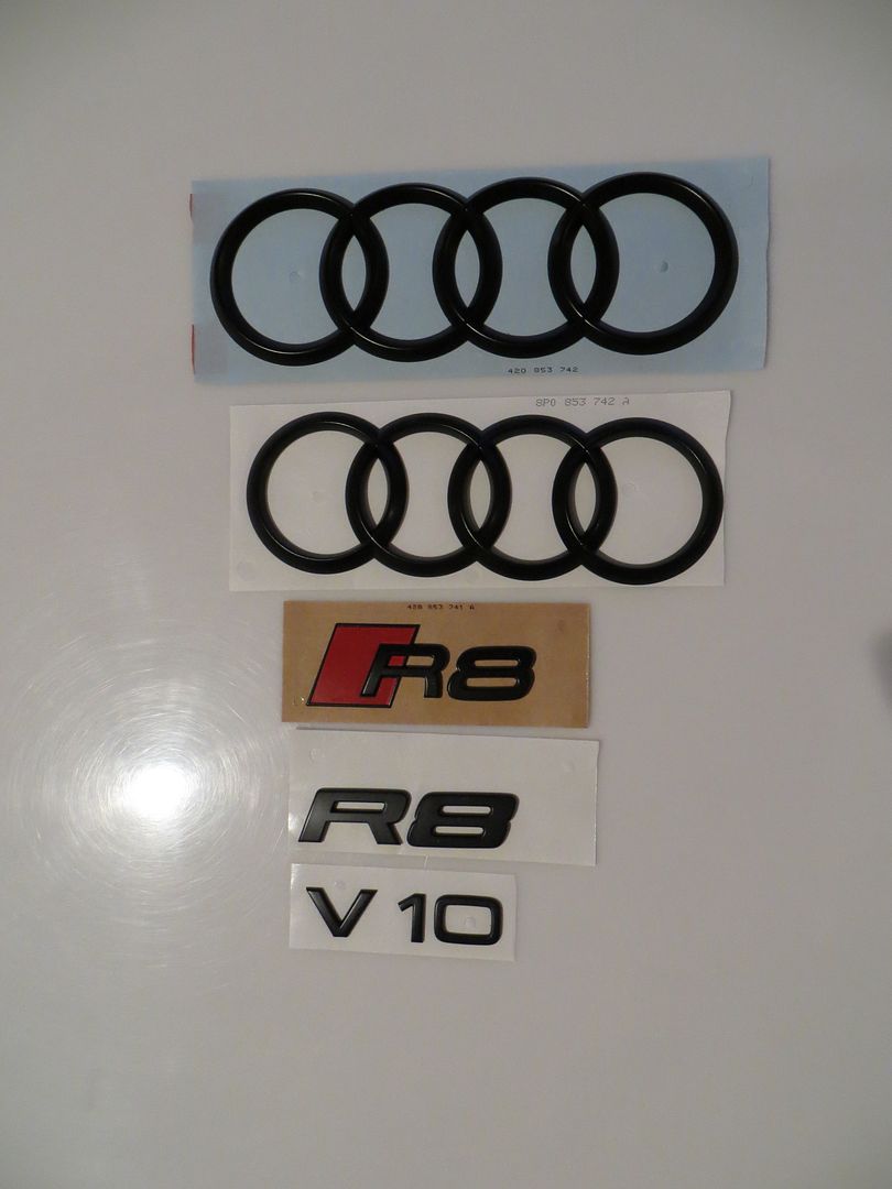 Plasti Dip Emblems >> Black Audi Rings And black R8 rear badge Plasti Dip Emblems >> Black Audi Rings And black R8 rear badge